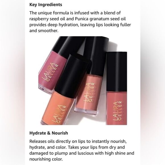 ✨DISCONTINUED✨ LAURA GELLER | “Finish Line” | Treat-N-Go | Tinted Lip Oil (New!) - Picture 8 of 8